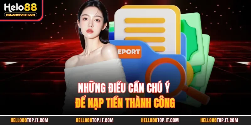 Những điều cần chú ý để nạp tiền thành công